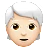 Person: Light Skin Tone, White Hair