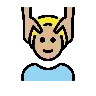 Man Getting Massage: Medium-Light Skin Tone Emoji 💆🏼‍♂️ image - OpenMoji style
