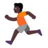 Person Running: Dark Skin Tone Emoji 🏃🏿 image - Microsoft Classic 2D style