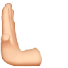 Leftwards Pushing Hand: Light Skin Tone Emoji 🫷🏻 image - Apple style