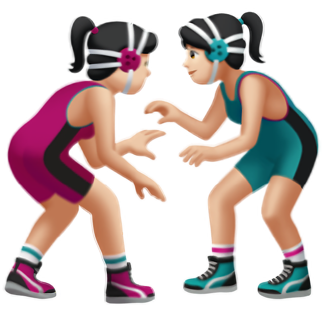 Women Wrestling: Light Skin Tone