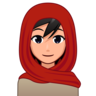 Woman With Headscarf: Medium-Light Skin Tone Emoji 🧕🏼 image - Emojidex style