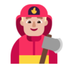 Man Firefighter: Medium-Light Skin Tone Emoji 👨🏼‍🚒 image - Microsoft Classic 2D style