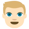 Person: Light Skin Tone, Blond Hair Emoji 👱🏻 image - EmojiTwo style