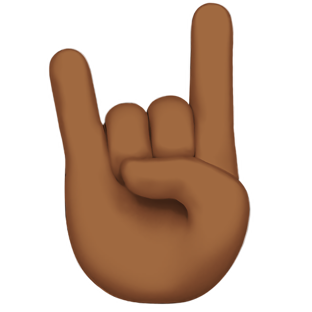 Sign Of The Horns: Medium-Dark Skin Tone