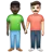 Men Holding Hands: Dark Skin Tone, Light Skin Tone