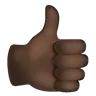 Thumbs Up: Dark Skin Tone Emoji 👍🏿 image - WhatsApp style