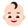 Baby: Light Skin Tone Emoji 👶🏻 image - Microsoft Classic 2D style
