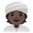Person Wearing Turban: Dark Skin Tone