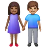 Woman And Man Holding Hands: Medium-Dark Skin Tone, Medium Skin Tone Emoji 👩🏾‍🤝‍👨🏽 image - Samsung style
