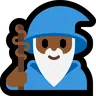 Man Mage: Medium-Dark Skin Tone Emoji 🧙🏾‍♂️ image - Microsoft Windows 10 Segoe UI Emoji style