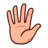 Hand With Fingers Splayed: Medium-Light Skin Tone