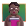 Teacher: Medium-Dark Skin Tone Emoji 🧑🏾‍🏫 image - Microsoft 3D Fluent style