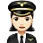Woman Pilot: Light Skin Tone