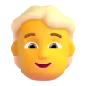 Emoji Persona con i capelli biondi 👱 image - Microsoft 3D Fluent style