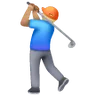 Man Golfing: Medium-Light Skin Tone Emoji 🏌🏼‍♂️ image - Samsung style