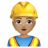 Construction Worker: Medium-Light Skin Tone Emoji 👷🏼 image - Huawei Harmony OS style