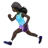 Woman Running: Dark Skin Tone
