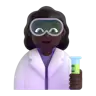 Woman Scientist: Dark Skin Tone Emoji 👩🏿‍🔬 image - Microsoft 3D Fluent style
