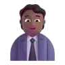 Office Worker: Medium-Dark Skin Tone Emoji 🧑🏾‍💼 image - Microsoft 3D Fluent style