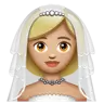Woman With Veil: Medium-Light Skin Tone Emoji 👰🏼‍♀️ image - WhatsApp style