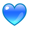 Cœur bleu Emoji 💙 image - Emojidex style