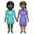 Women Holding Hands: Dark Skin Tone, Medium-Dark Skin Tone