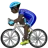 Man Biking: Dark Skin Tone