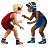 Men Wrestling: Medium-Light Skin Tone, Medium-Dark Skin Tone
