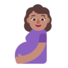 Pregnant Woman: Medium Skin Tone Emoji 🤰🏽 image - Microsoft Classic 2D style