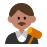 Man Judge: Medium Skin Tone Emoji 👨🏽‍⚖️ image - Tossface style