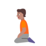 Person Kneeling: Medium Skin Tone Emoji 🧎🏽 image - Microsoft Classic 2D style
