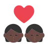 Kiss: Dark Skin Tone Emoji 💏🏿 image - Tossface style