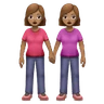 Women Holding Hands: Medium Skin Tone Emoji 👭🏽 image - Huawei Harmony OS style