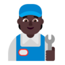 Mechanic: Dark Skin Tone Emoji 🧑🏿‍🔧 image - Microsoft Classic 2D style