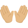 Open Hands: Medium-Light Skin Tone Emoji 👐🏼 image - Facebook Messenger (2016) style