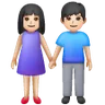Woman And Man Holding Hands: Light Skin Tone Emoji 👫🏻 image - Samsung style