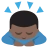 Person Bowing: Dark Skin Tone