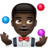 Person Juggling: Dark Skin Tone Emoji 🤹🏿 image - WhatsApp style