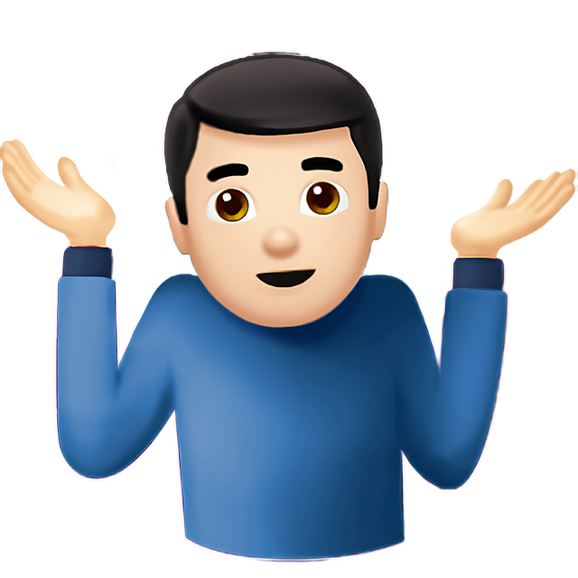 Man Shrugging: Light Skin Tone