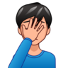 Man Facepalming: Medium-Light Skin Tone Emoji 🤦🏼‍♂️ image - Emojidex style