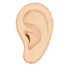 Ear: Light Skin Tone Emoji 👂🏻 image - Apple style