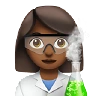 Woman Scientist: Medium-Dark Skin Tone Emoji 👩🏾‍🔬 image - Apple style