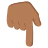 Backhand Index Pointing Down: Medium-Dark Skin Tone