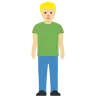 Man Standing: Medium-Light Skin Tone Emoji 🧍🏼‍♂️ image - Twitter / X (Twemoji) style