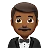 Man In Tuxedo: Medium-Dark Skin Tone