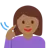 Deaf Woman: Medium-Dark Skin Tone