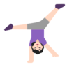 Woman Cartwheeling: Light Skin Tone Emoji 🤸🏻‍♀️ image - Microsoft Classic 2D style