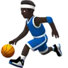 Man Bouncing Ball: Dark Skin Tone Emoji ⛹🏿‍♂️ image - Apple style