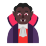 Vampire: Dark Skin Tone Emoji 🧛🏿 image - Microsoft Classic 2D style